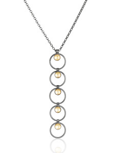 Fiona Kerr Jewellery / Black & Gold Long Pendant - BG19