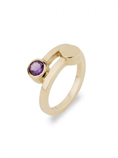 Fiona Kerr Jewellery | 9ct Yellow Gold Ring with Amethyst