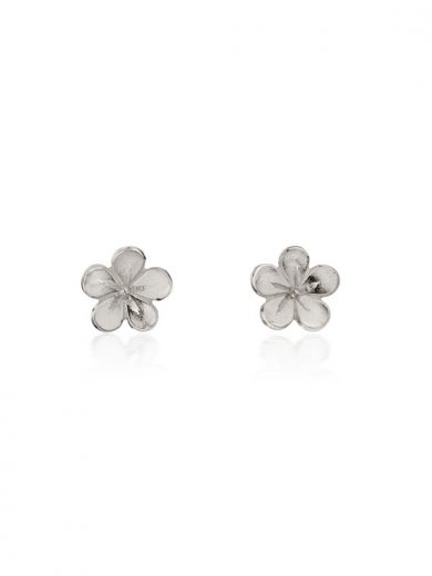 Cherry Blossom / Medium Silver Stud Earrings - CB02